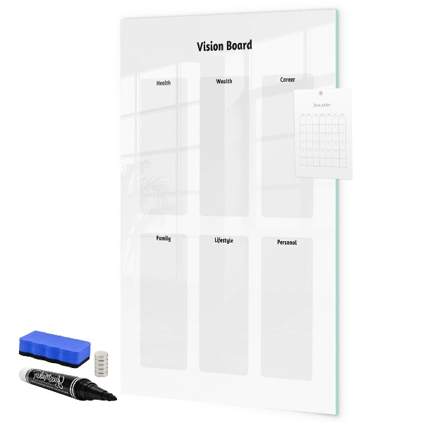 Dry erase board magnetic Vision Board for Life Goals