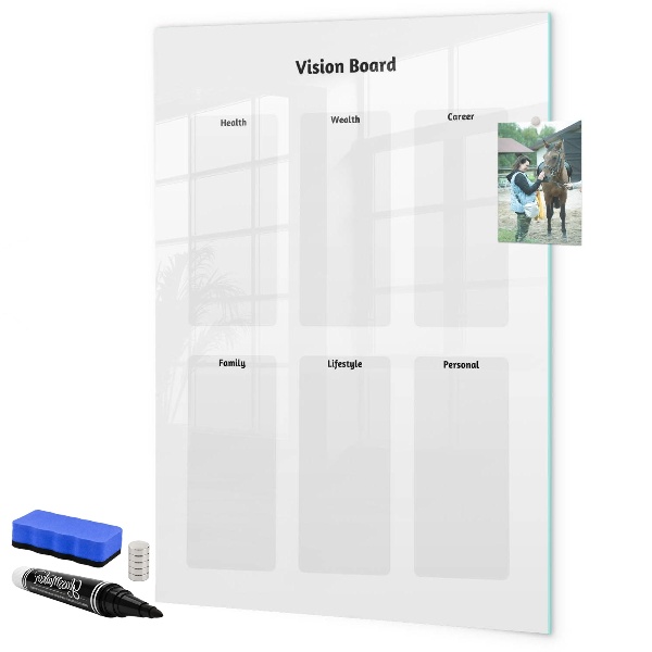 Dry erase board magnetic Vision Board for Life Goals