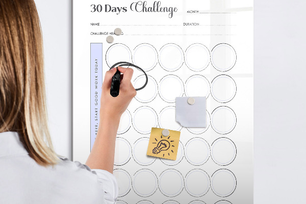 Dry erase board magnetic 30-Day Photography Challenge