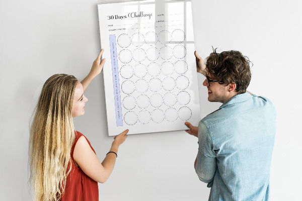 Dry erase board magnetic 30-Day Photography Challenge