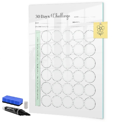Magnetic dry erase board 30-Day Challenge: Track Your Progress