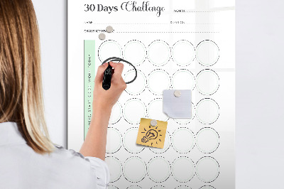 Magnetic dry erase board 30-Day Challenge: Track Your Progress