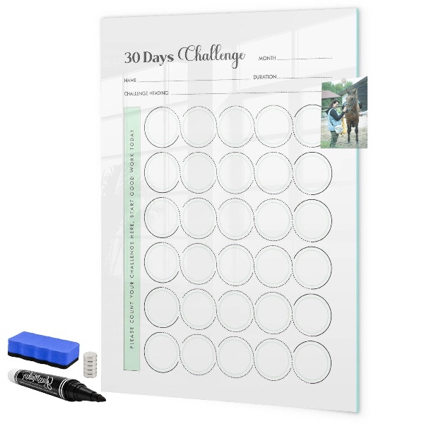 Magnetic dry erase board 30-Day Challenge: Track Your Progress