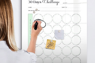Magnetic dry erase board 30-Day Challenge: Track Your Progress