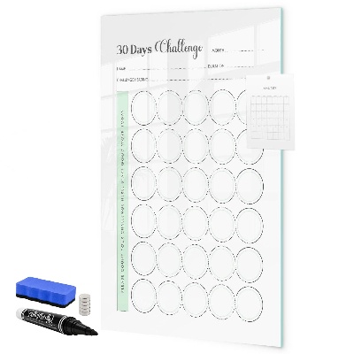 Magnetic dry erase board 30-Day Challenge: Track Your Progress