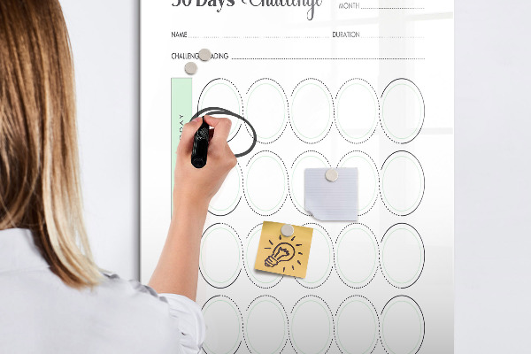 Magnetic dry erase board 30-Day Challenge: Track Your Progress