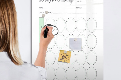 Magnetic dry erase board 30-Day Challenge: Track Your Progress