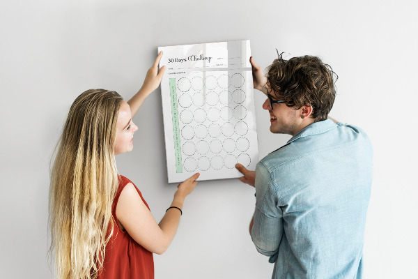 Magnetic dry erase board 30-Day Challenge: Track Your Progress