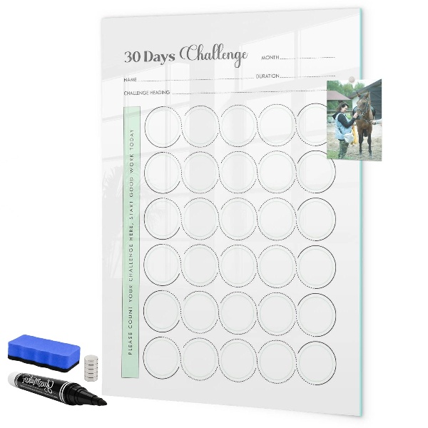 Magnetic dry erase board 30-Day Challenge: Track Your Progress