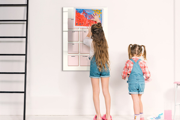 Magnetic dry erase board Birthday calendar with space for photos