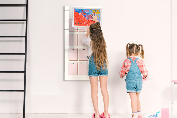 Magnetic dry erase board Birthday calendar with space for photos