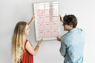 Magnetic dry erase board Birthday calendar with space for photos