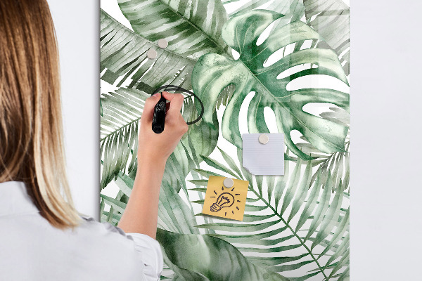 Dry erase board magnetic Green board for photos and notes