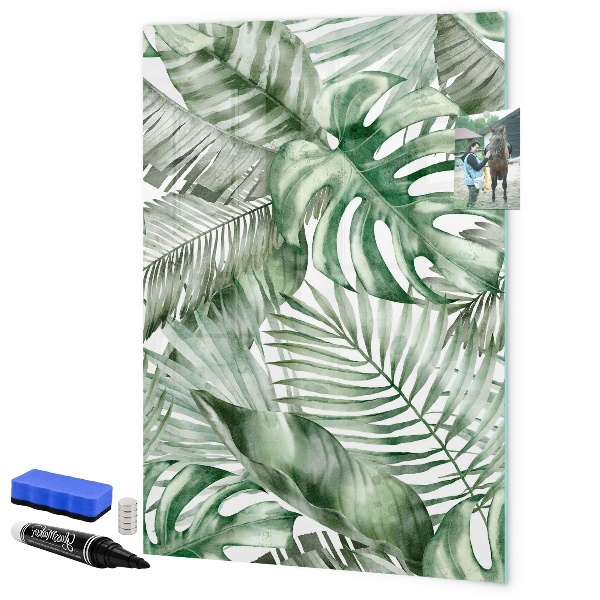 Dry erase board magnetic Green board for photos and notes