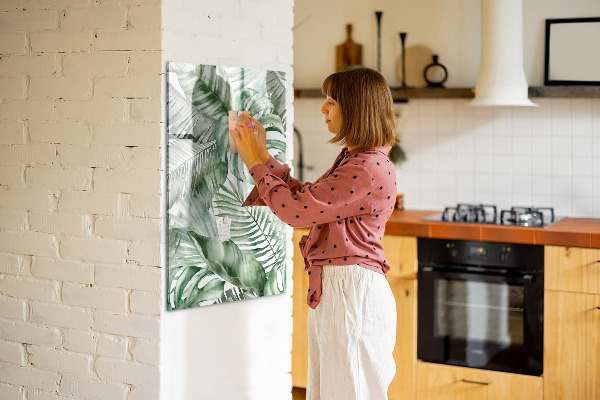 Dry erase board magnetic Green board for photos and notes