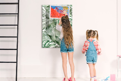 Dry erase board magnetic Green board for photos and notes