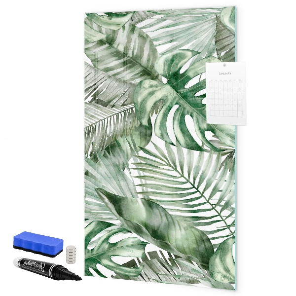 Dry erase board magnetic Green board for photos and notes
