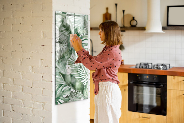 Dry erase board magnetic Green board for photos and notes