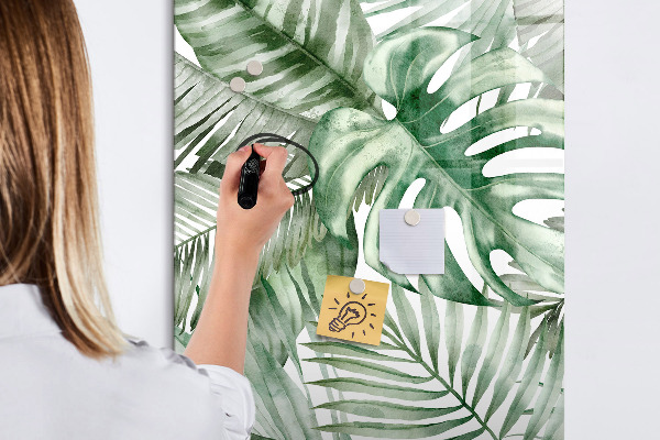 Dry erase board magnetic Green board for photos and notes