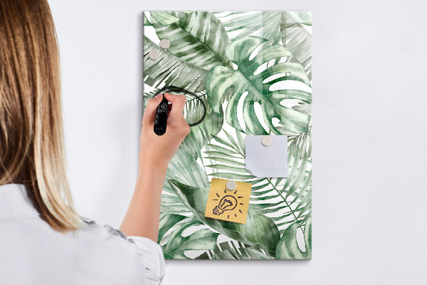 Dry erase board magnetic Green board for photos and notes