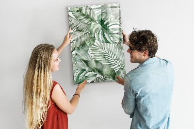 Dry erase board magnetic Green board for photos and notes