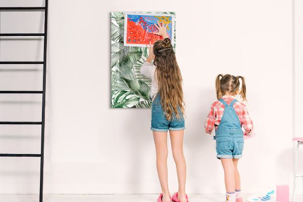 Dry erase board magnetic Green board for photos and notes