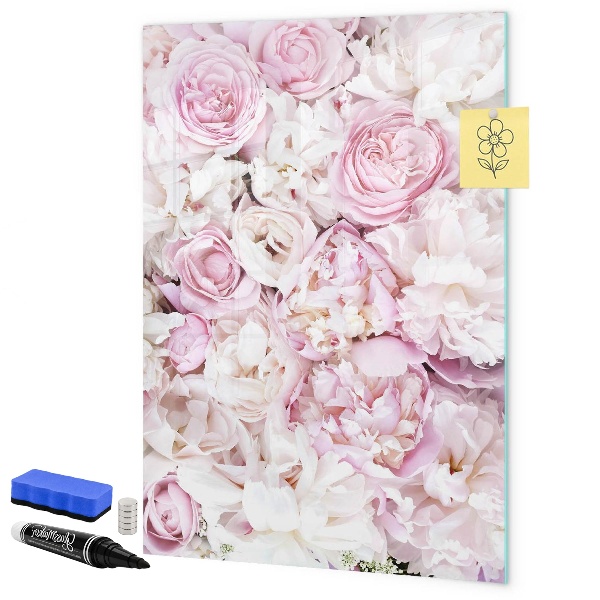 Magnetic dry erase board Floral board for notes and photos
