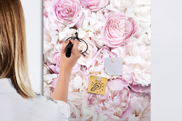 Magnetic dry erase board Floral board for notes and photos