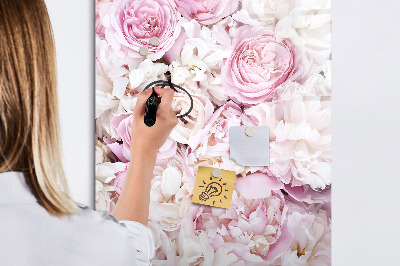 Magnetic dry erase board Floral board for notes and photos