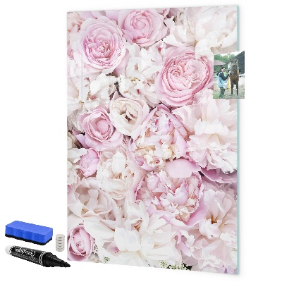 Magnetic dry erase board Floral board for notes and photos