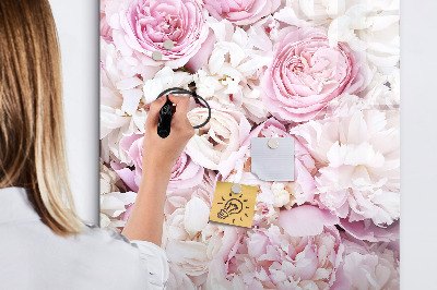 Magnetic dry erase board Floral board for notes and photos