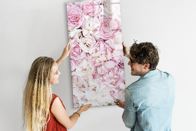 Magnetic dry erase board Floral board for notes and photos