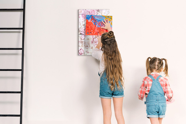 Magnetic dry erase board Floral board for notes and photos
