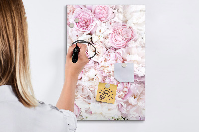 Magnetic dry erase board Floral board for notes and photos