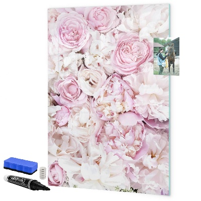 Magnetic dry erase board Floral board for notes and photos