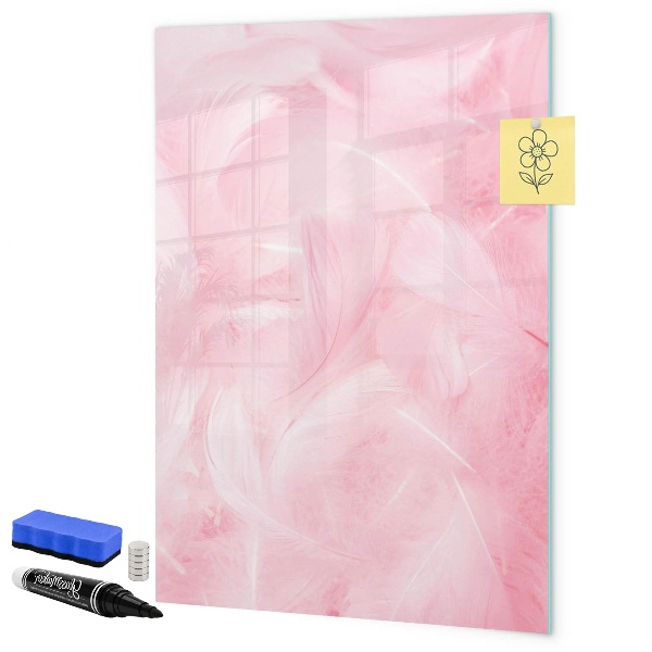 Magnetic dry erase board Pink board for notes and photos