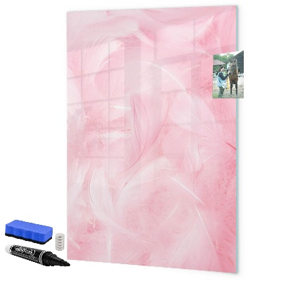 Magnetic dry erase board Pink board for notes and photos