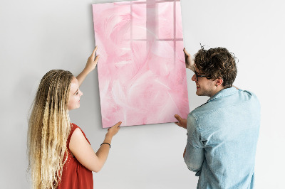 Magnetic dry erase board Pink board for notes and photos