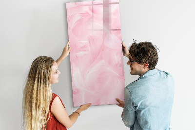 Magnetic dry erase board Pink board for notes and photos