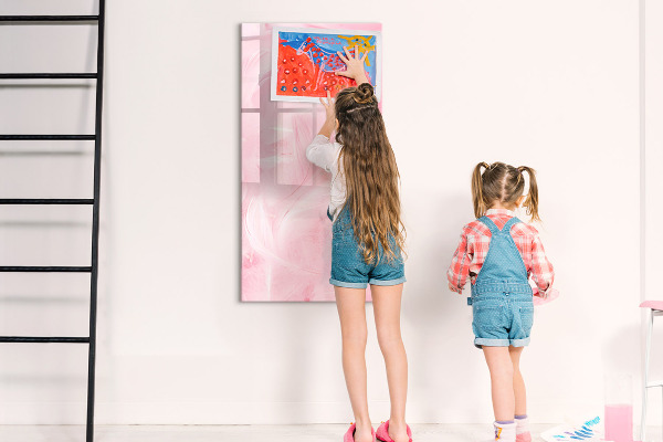 Magnetic dry erase board Pink board for notes and photos