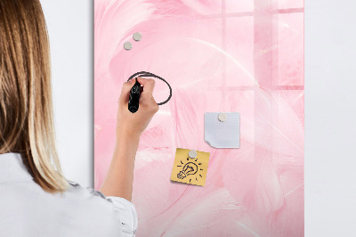 Magnetic dry erase board Pink board for notes and photos