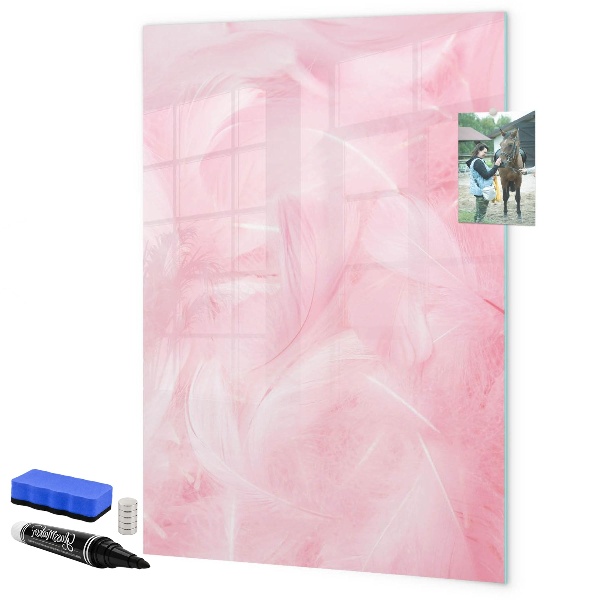 Magnetic dry erase board Pink board for notes and photos