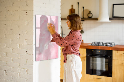 Magnetic dry erase board Pink board for notes and photos
