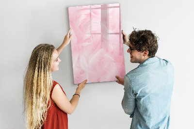 Magnetic dry erase board Pink board for notes and photos