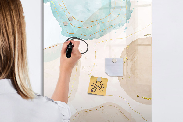 Dry erase board magnetic Modern photo board in pastel colors
