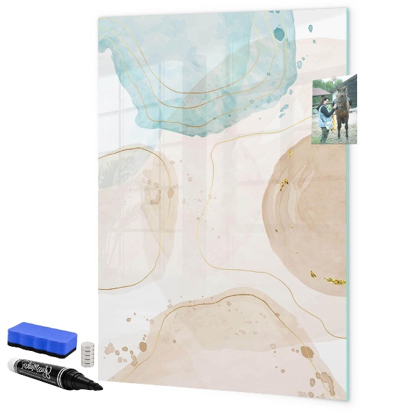 Dry erase board magnetic Modern photo board in pastel colors