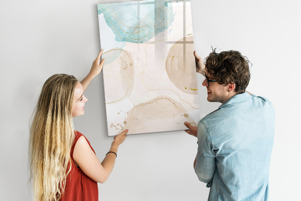 Dry erase board magnetic Modern photo board in pastel colors