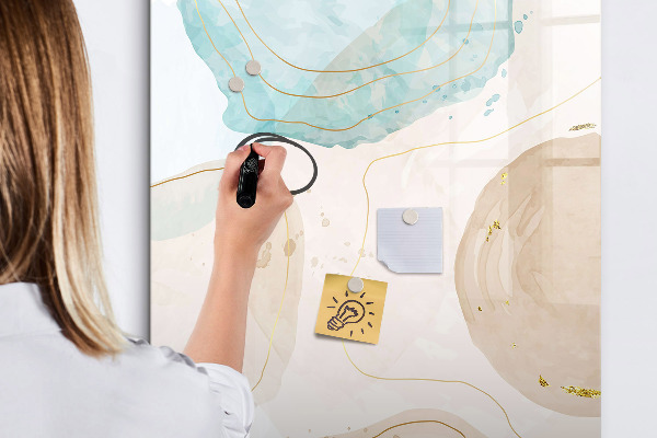 Dry erase board magnetic Modern photo board in pastel colors