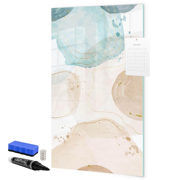 Dry erase board magnetic Modern photo board in pastel colors