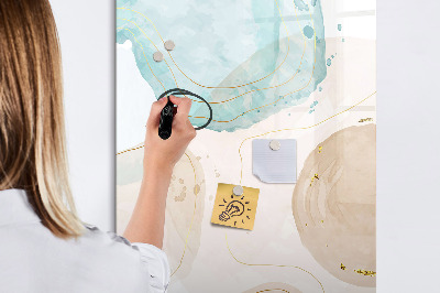 Dry erase board magnetic Modern photo board in pastel colors